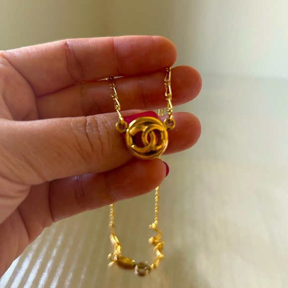 CHANEL Authentic Vintage Gold Plated Chanel Necklace - Picture 1 of 6